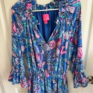 EUC L Alyanna Midi Dress in Back To My Roots.